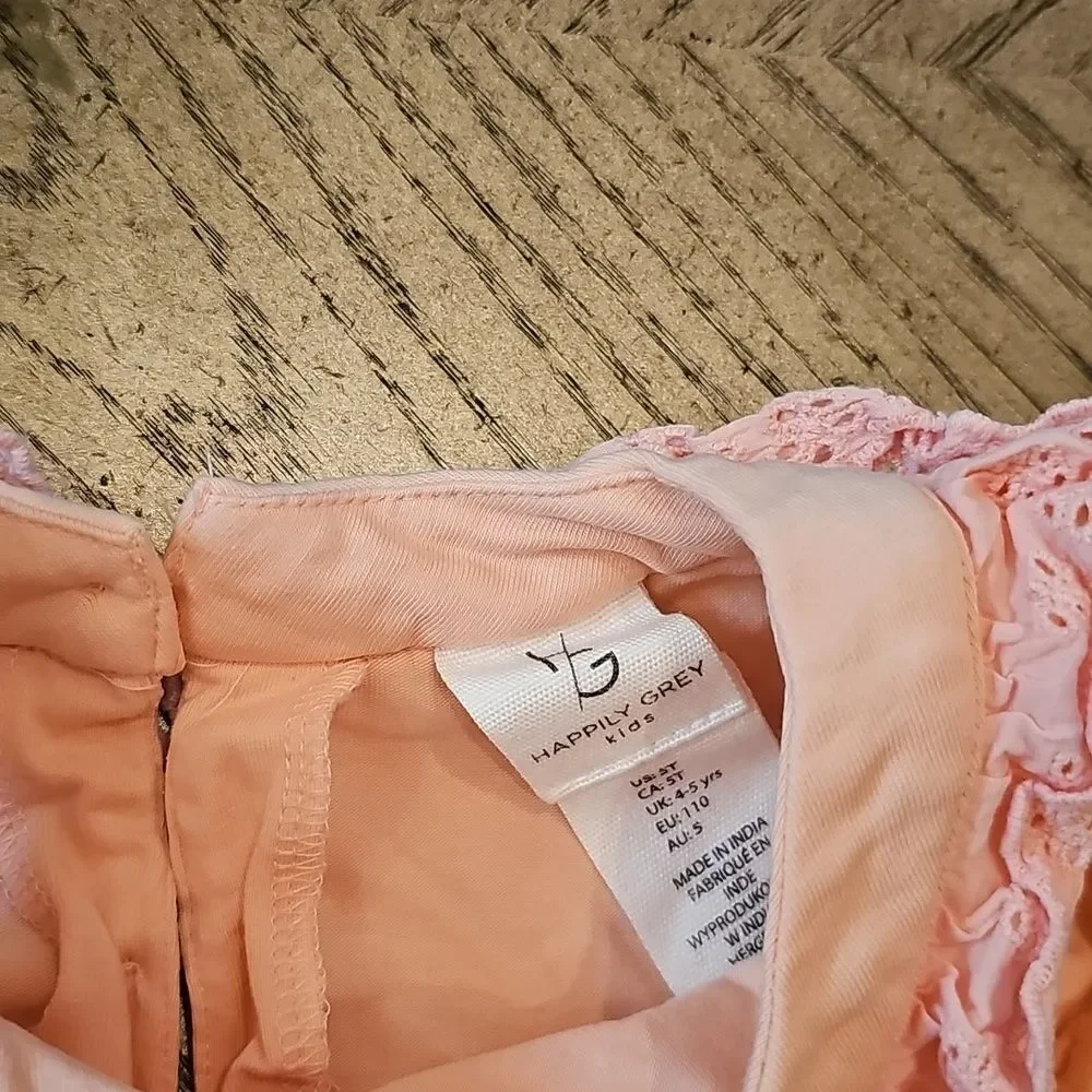Pink Ruffled Kids Top Size 5T